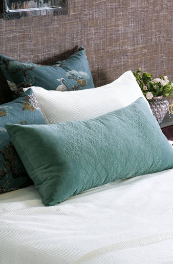 Bianca Lorenne - Sashiko Cushion - Lagoon